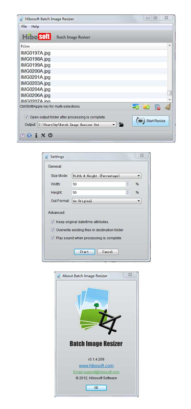 Hibosoft Batch Image Resizer Screenshot